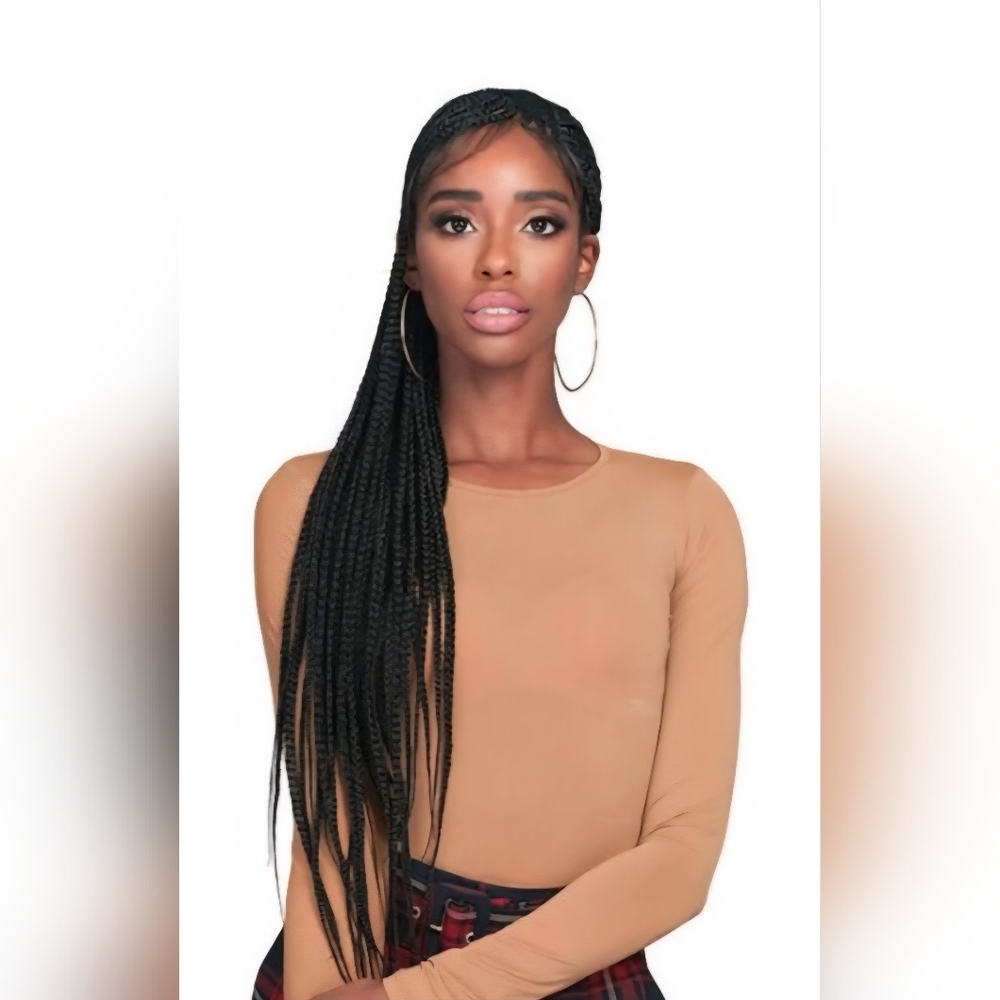 Simone Insta-Braid Braided Lace Front Wig Ombre Colored Box Braids